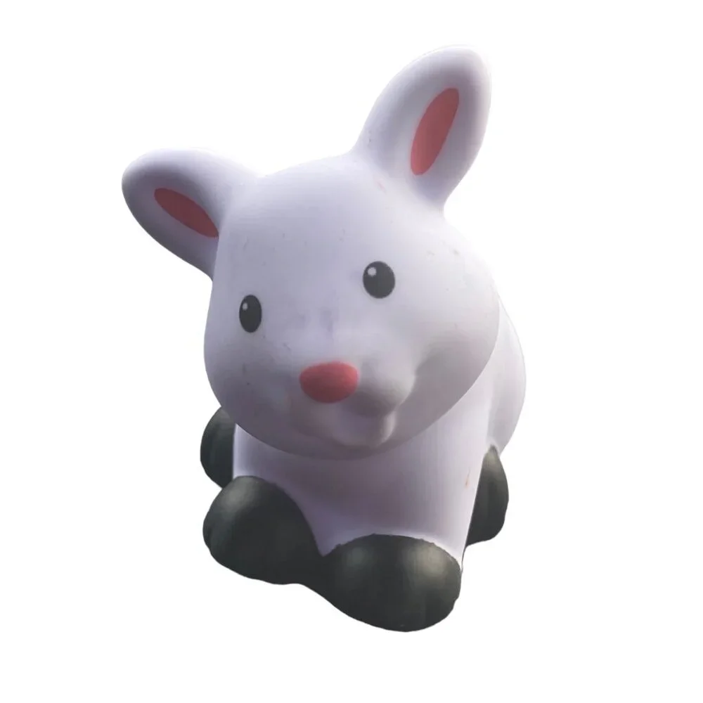 Fisher-Price Little People White Bunny Rabbit Action Figure Farm Zoo Animal 2.5